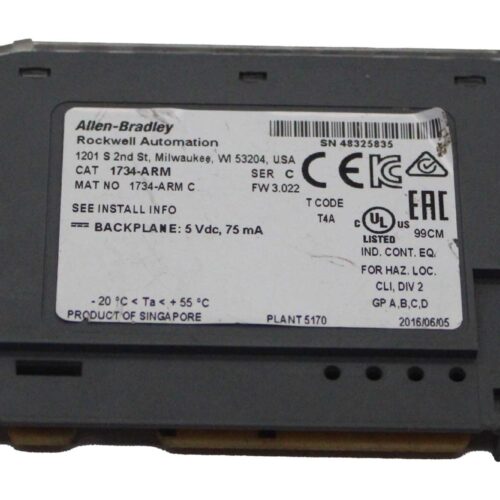 1734-ARM Allen Bradley PLC | 0.375 W | Point I/O